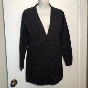 Kersh Women Black Cardigan Size L/G With Pockets